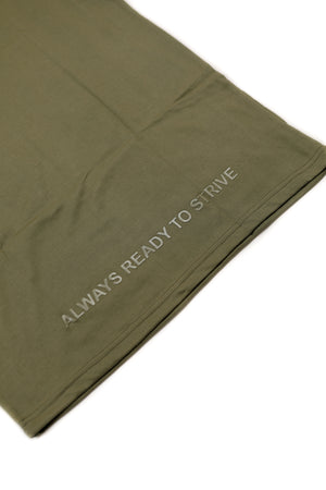 Embroidered Signature Tee | Army Green / Black