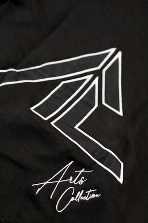Embroidered Signature Hoodie  Black / White – Arts Collection